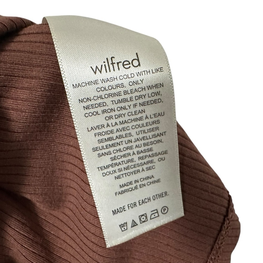 Aritzia Wilfred Womens Merci Ribbed Halter Cropped Top Size XS Brown - Picture 8 of 9